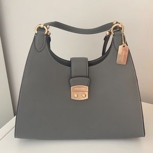 NWOT Coach Avary Shoulder HB Gray w/ Gold Hardware